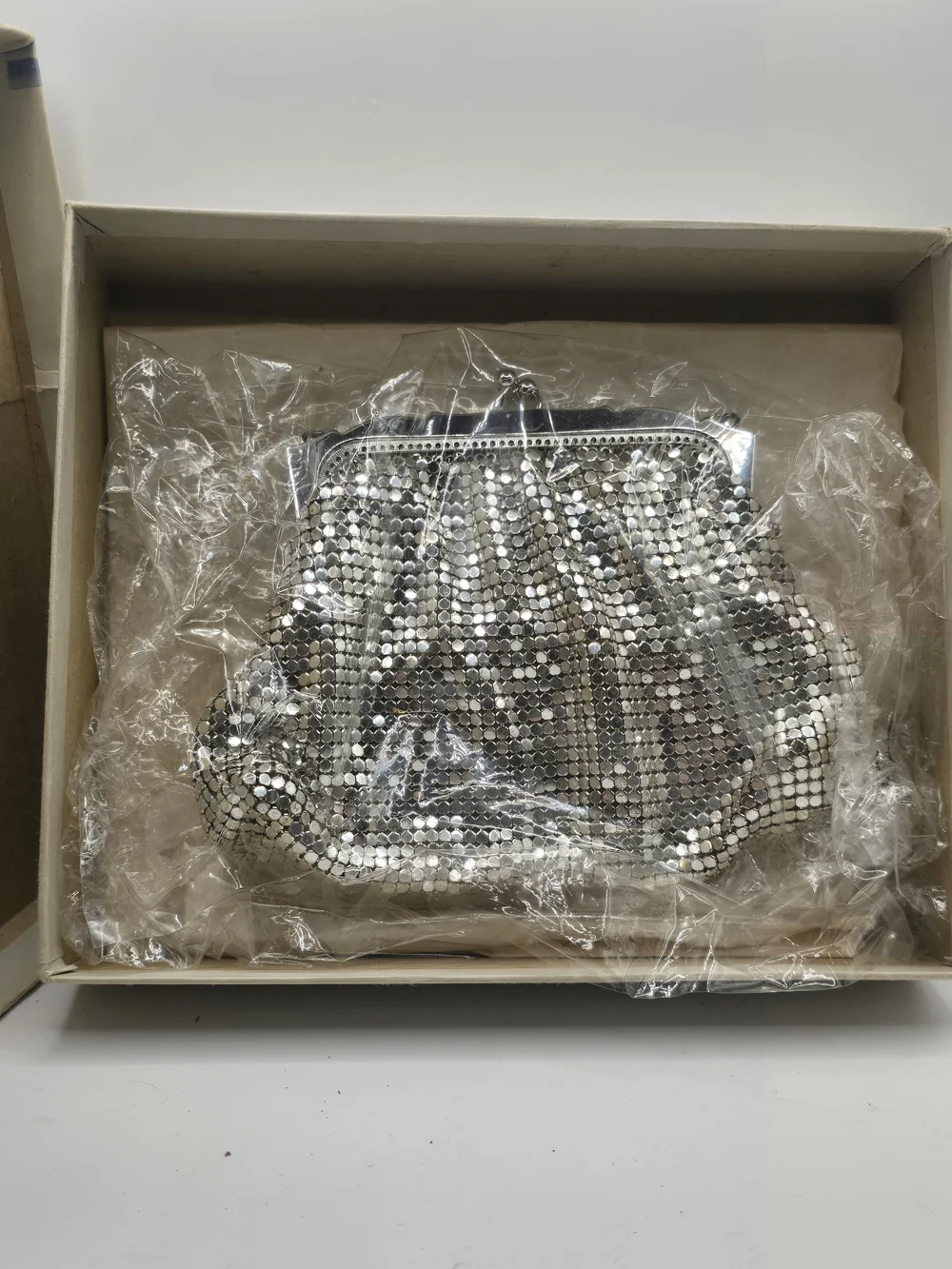Vintage Whiting & Davis Co. Mesh Bag in Original Box